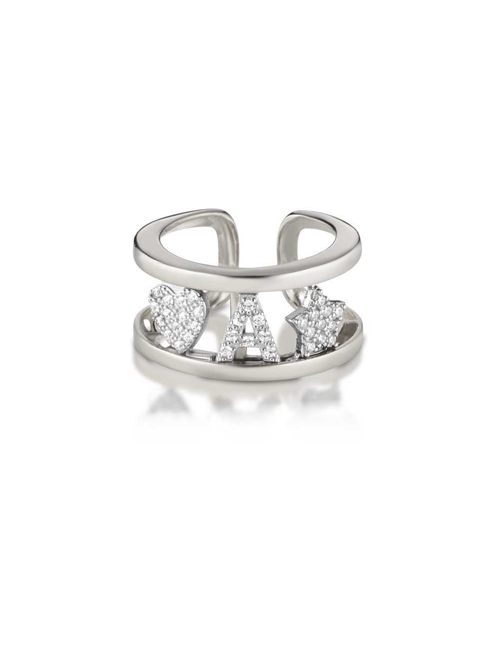 Anello componibile large rodio