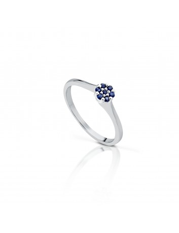 ANELLO FLOWERS ZAFFIRO BLU