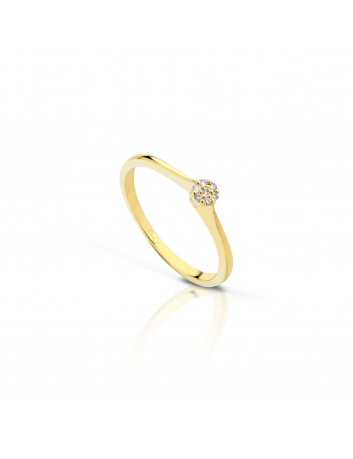 ANELLO FLOWERS DORATO DIAMANTE