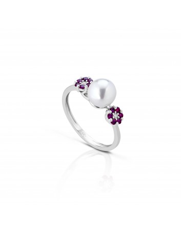 ANELLO PEARL RUBINO