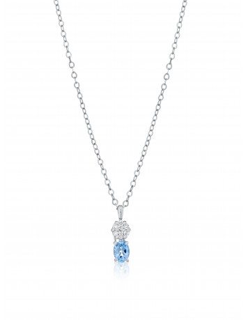 COLLANA STONE ACQUAMARINA