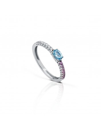ANELLO STONE ACQUAMARIA E...